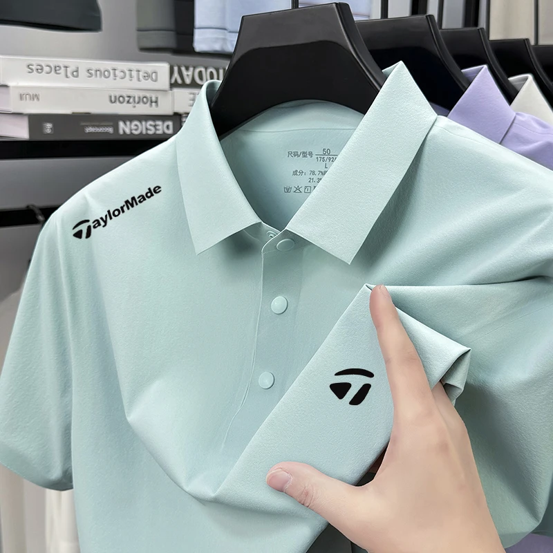 泰勒梅高尔夫夏季新款男士男装高端无痕短袖polo衫透气t恤男
