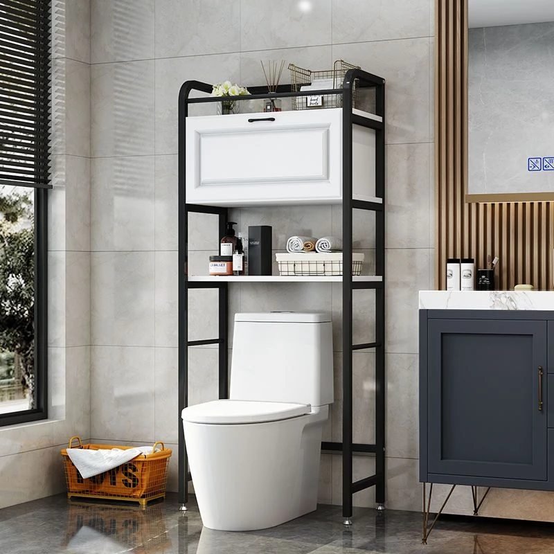 马桶置物架卫生间置物架多层带柜大容量收纳储物免打孔马桶落地架