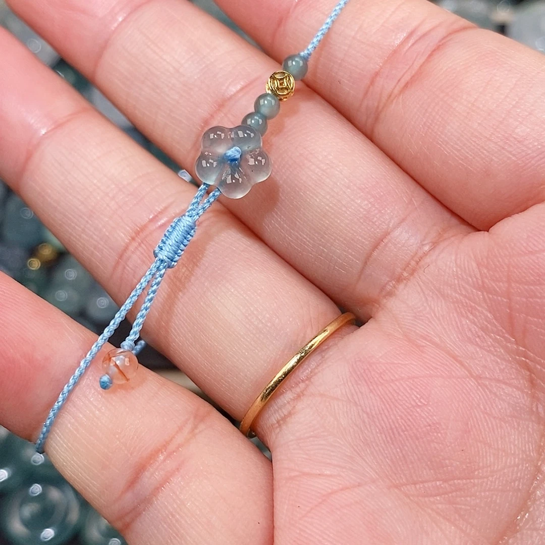 颈饰未镶嵌翡翠小花手绳15