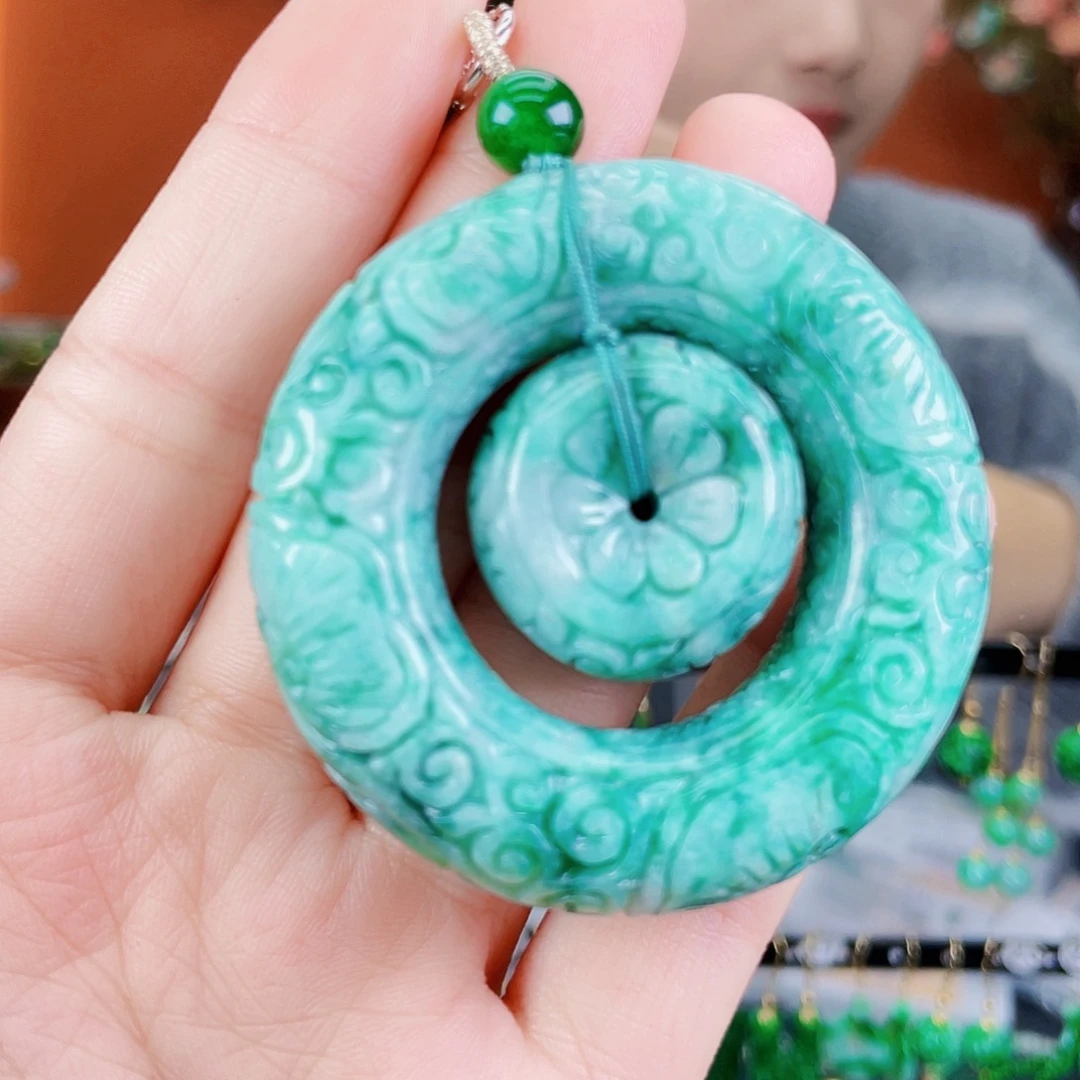 翡翠未镶嵌耳饰饰品