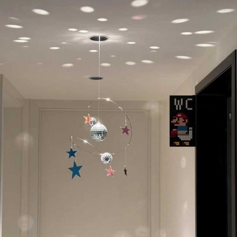 星星夜空反光挂饰手工DIY材料包礼物阳光捕手迪斯科星球平衡吊饰