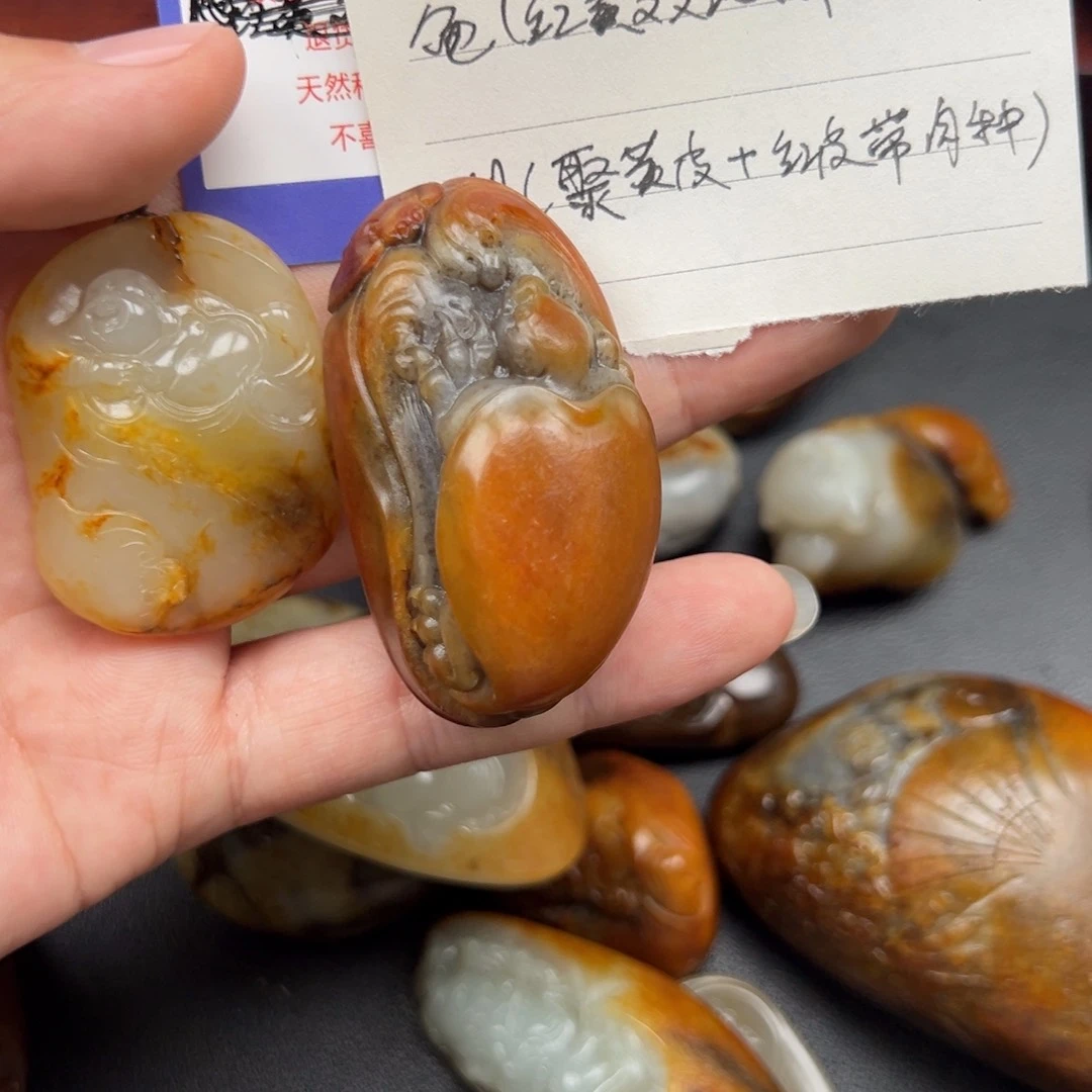 和田玉未镶嵌挂件辉**H