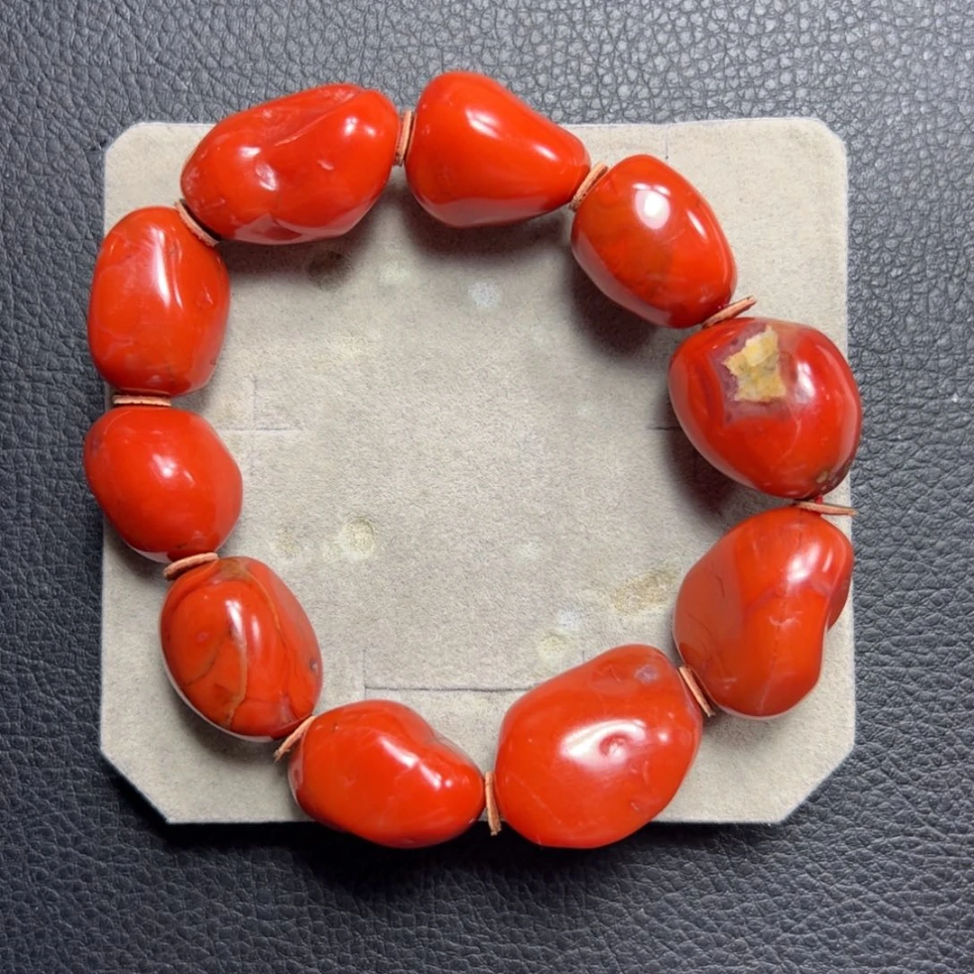 南红玛瑙未镶嵌阿东寨随型手串