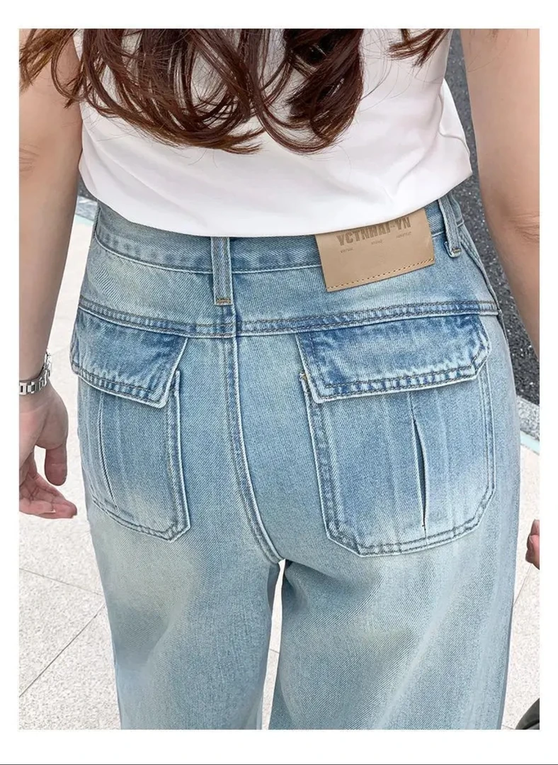 【运险+莱赛尔】夏季超薄款牛仔裤女窄版弯刀裤宽松显腿长