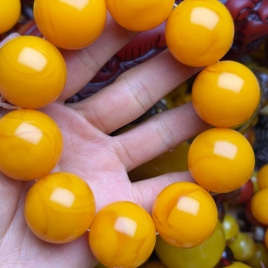 琥珀未镶嵌手链蜜蜡