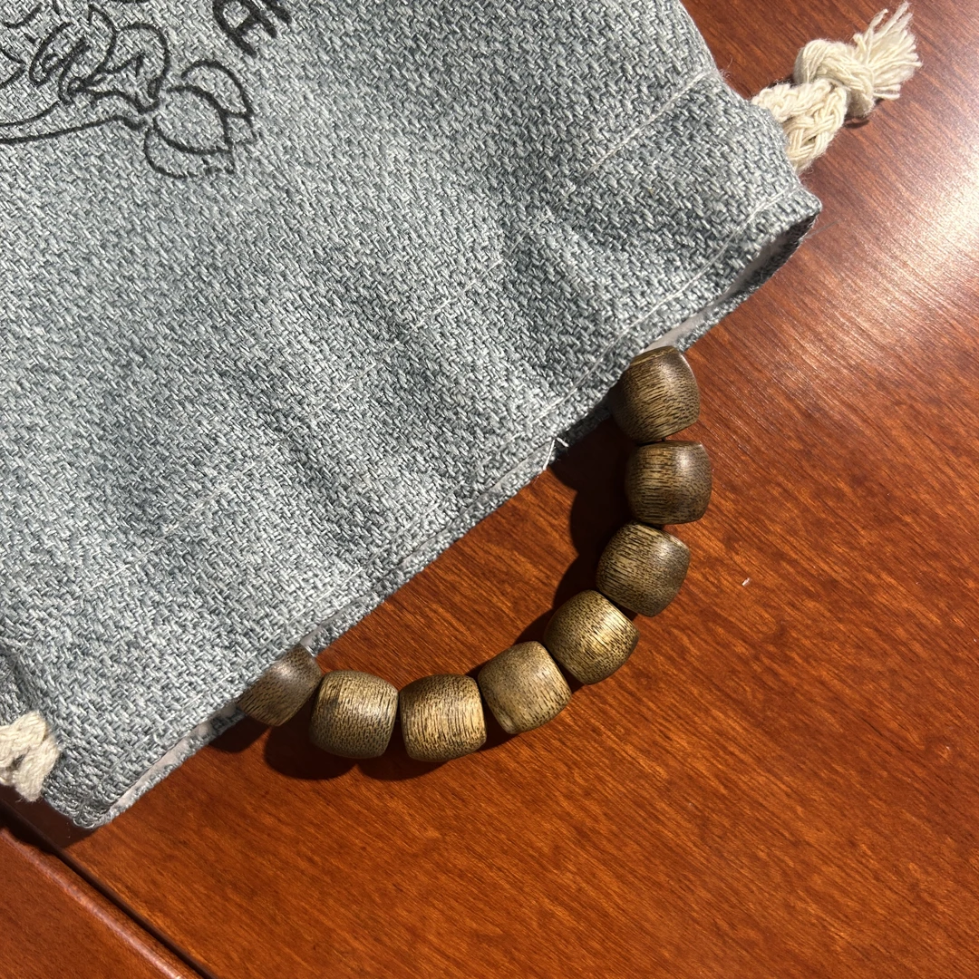 【香沁】文莱12mm桶珠17颗沉木香作文创