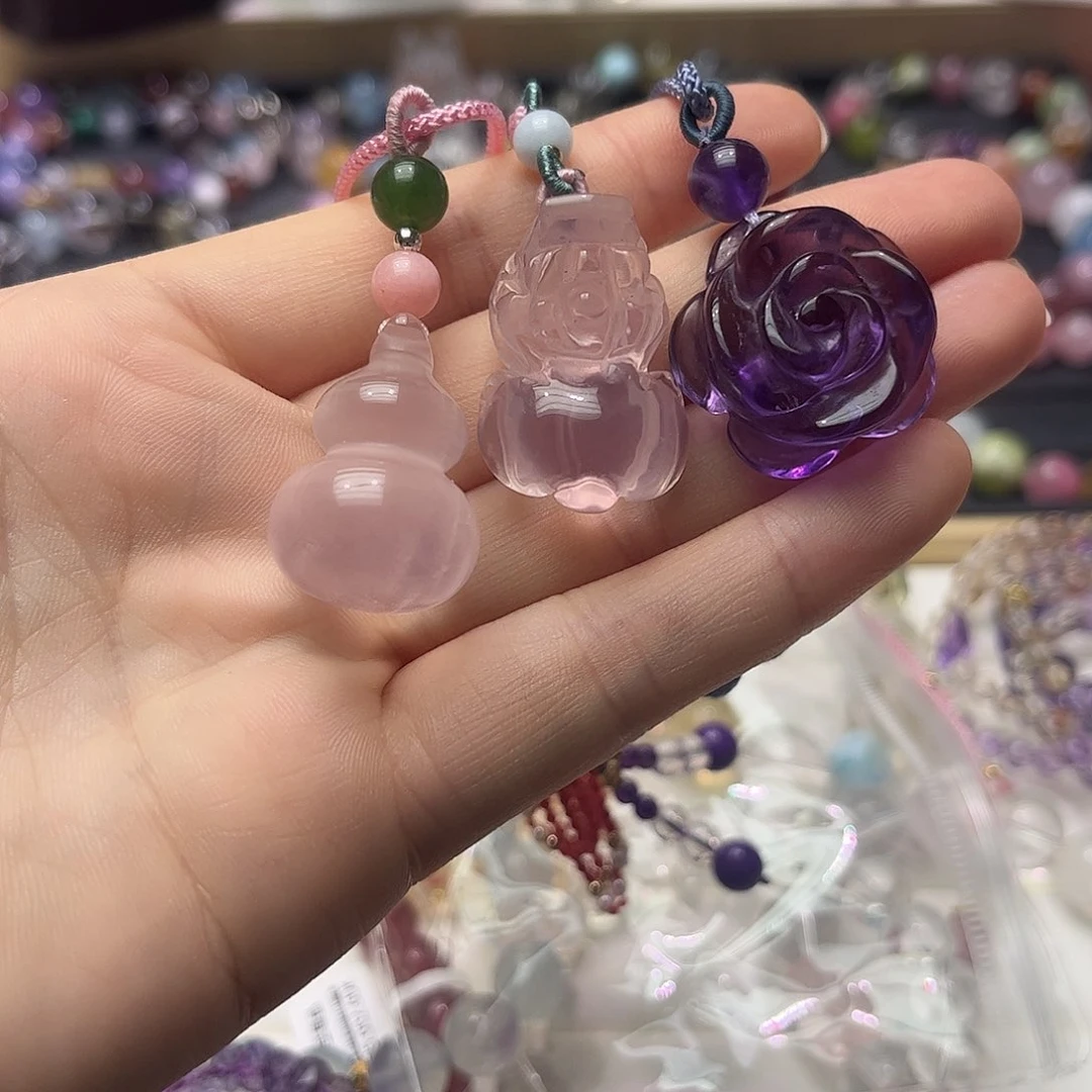 水晶手链合金吊坠打包