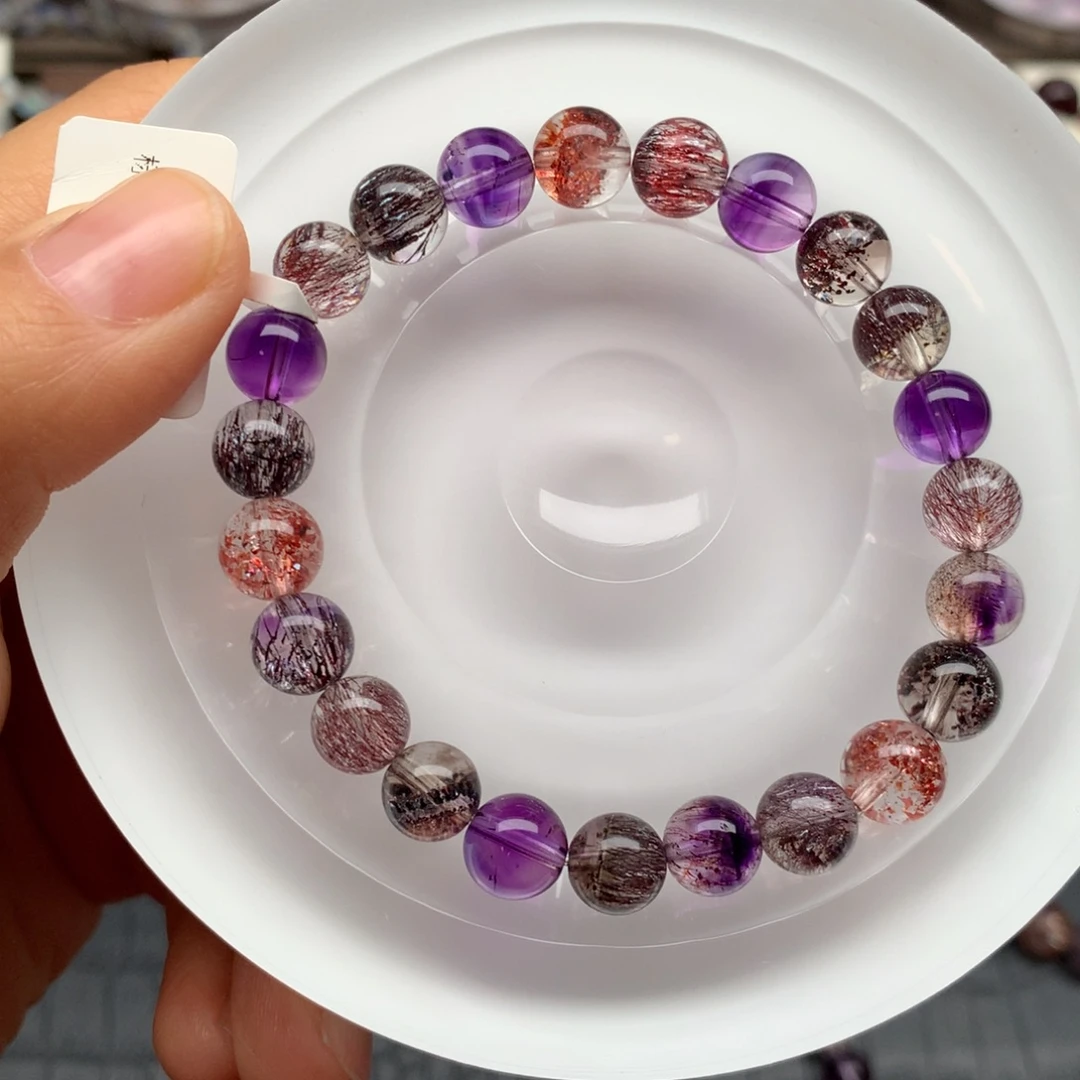 未镶嵌手链水晶透体黑加仑8