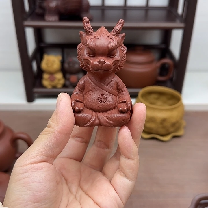 朱泥茶案小龙人茶宠