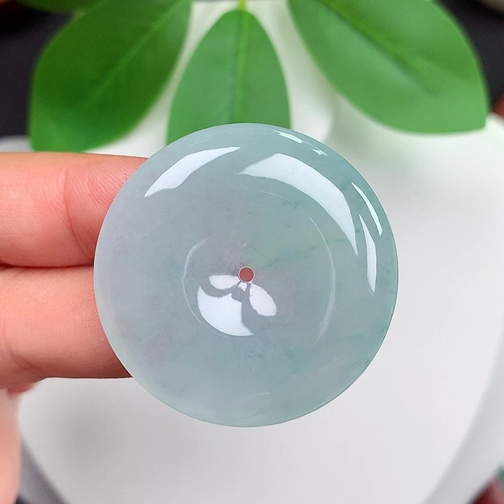 颈饰未镶嵌翡翠平安扣 34.8x6.1mm