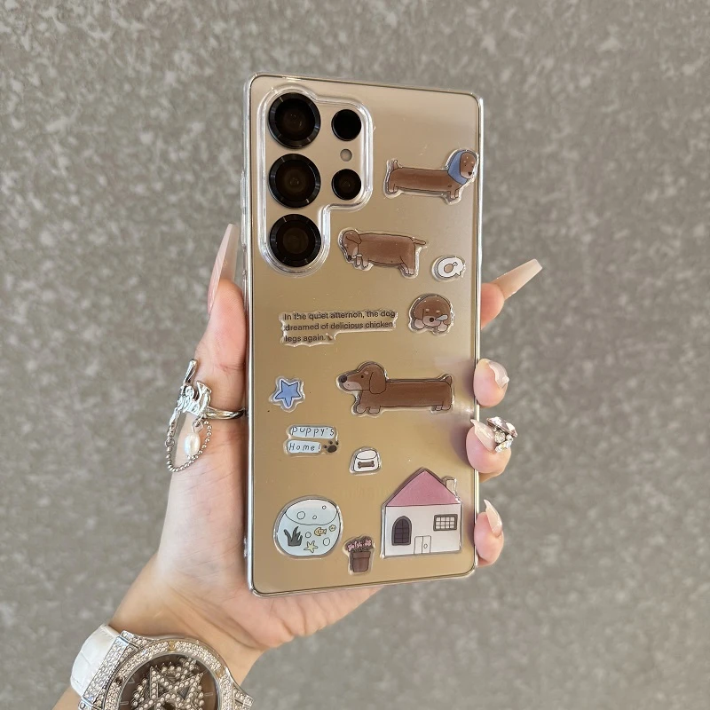 适用于三星s25ultra手机壳新款超薄透明s25+创意立体卡通s24透明