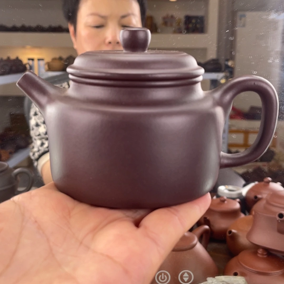 茶壶紫砂老紫泥徳钟220cc