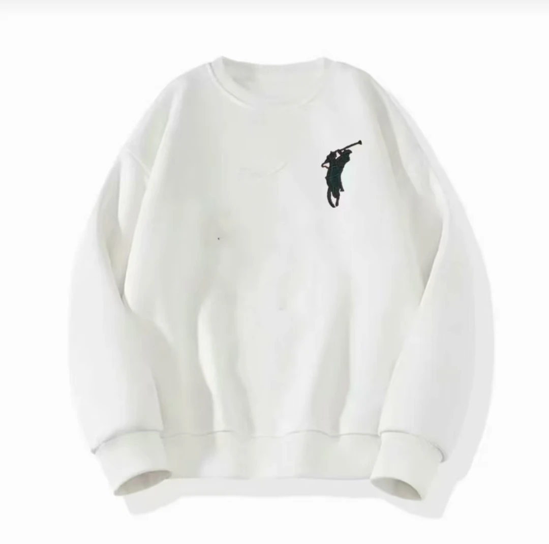 秋季华棉圆领卫衣男女同款刺绣宽松百搭卫衣潮流时尚