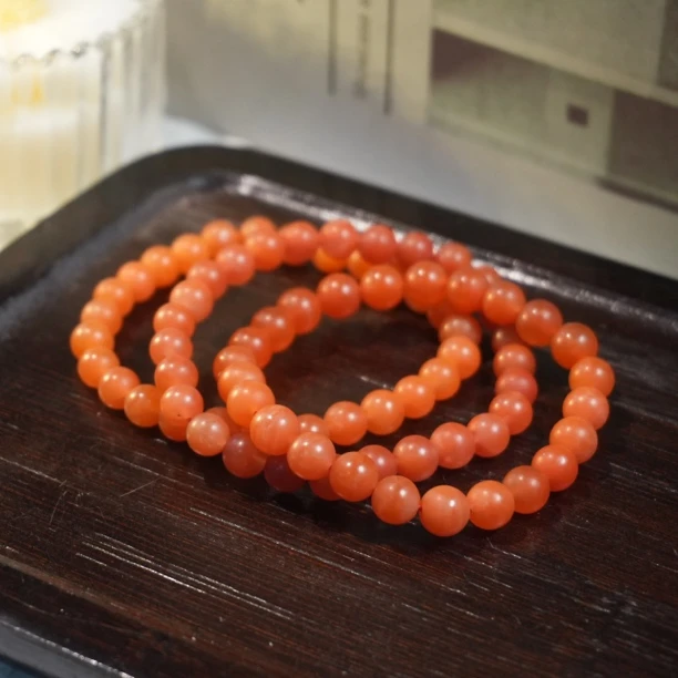 【书记甄选】天然磨砂南红单圈手链 多样式发一 约7mm XL2069