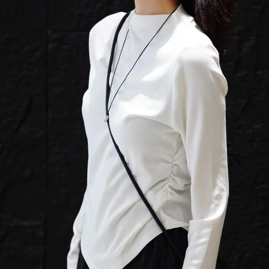 YOYO A609心机打底衫女纯色长袖上衣女上衣