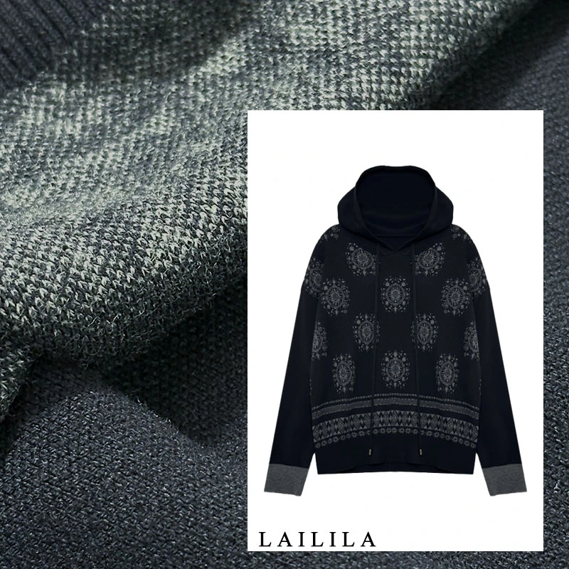 LAILILA【昵雅】25秋冬新品提花针织帽衫QJ509B3312058823
