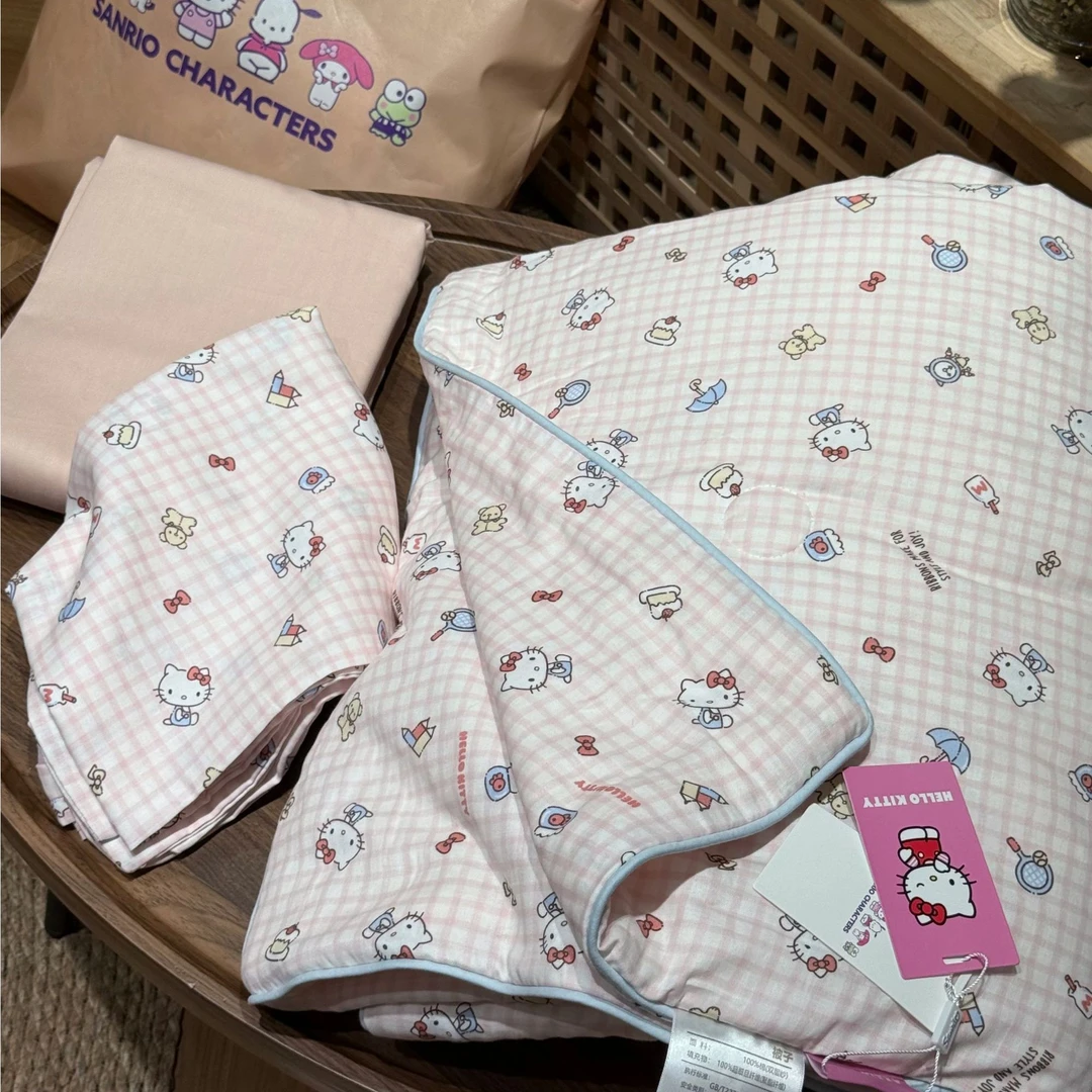 三丽鸥正版授权夏凉被HelloKitty双层纱可机洗薄款空调被宿舍套件