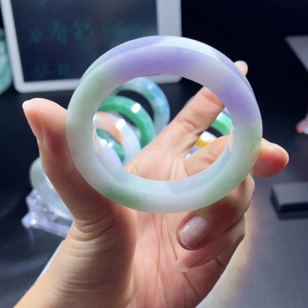未镶嵌天然翡翠手镯定制定制翡翠