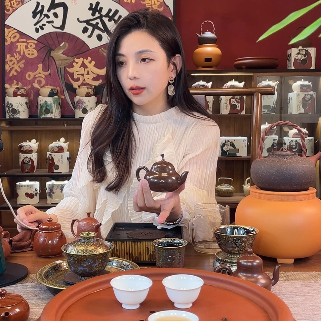 缤***瑞紫砂茶壶纯手工手拉壶