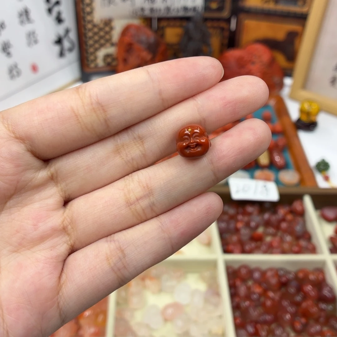 南红玛瑙未镶嵌配饰南红弥勒配饰