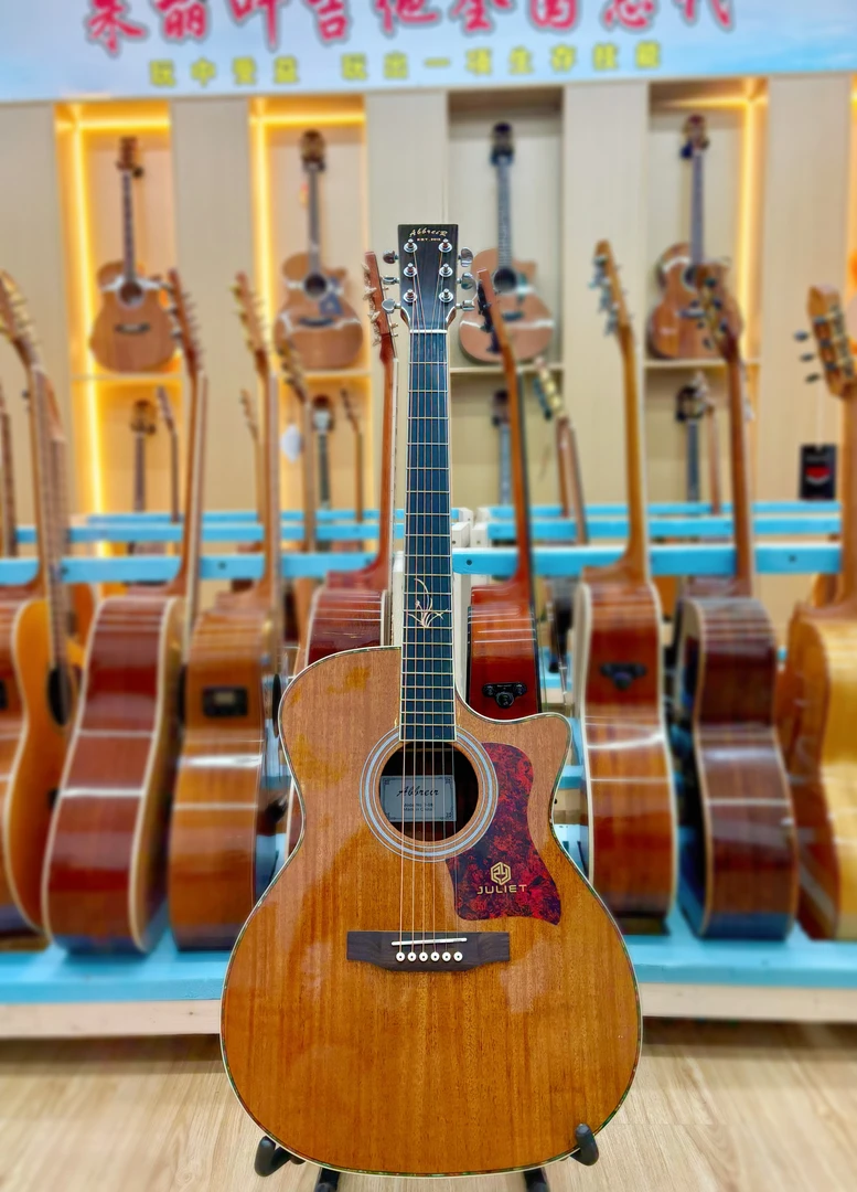 朱丽叶全桃吉他D-08电箱加振带蓝牙带伴奏