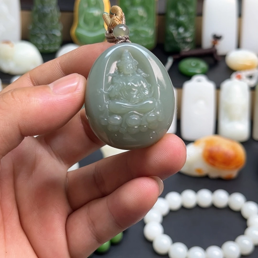 和田玉未镶嵌挂件