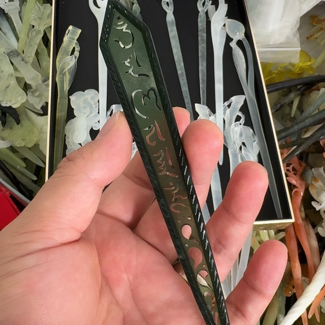 未镶嵌蛇纹石玉发饰