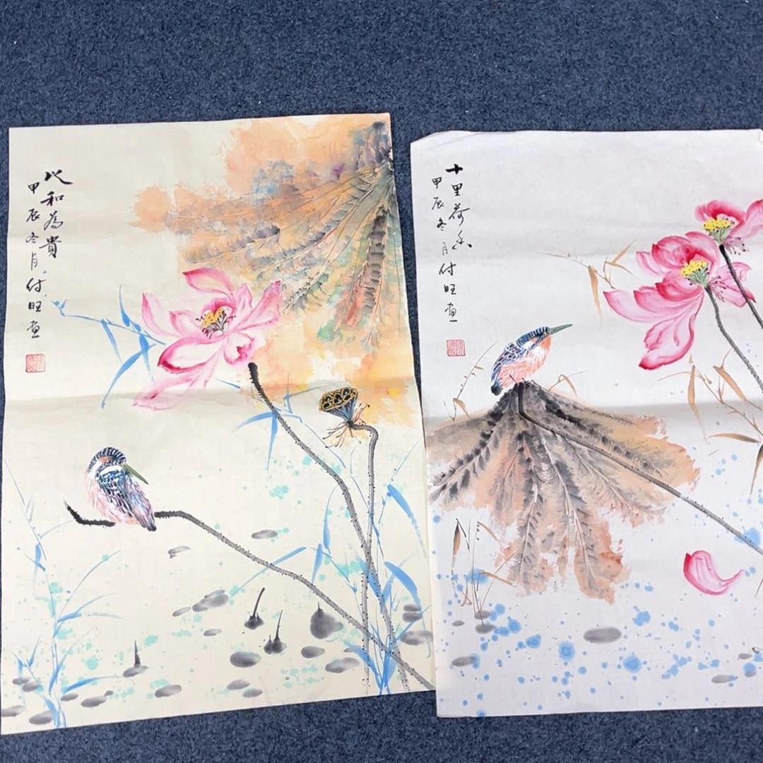 国画宣纸纯手绘字画