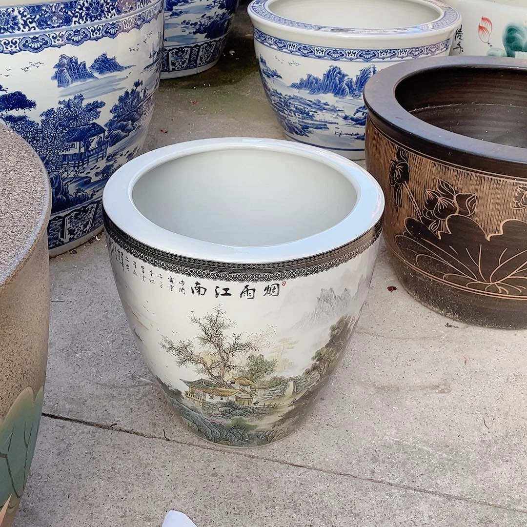 景德镇陶瓷鱼缸景德镇陶瓷鱼缸