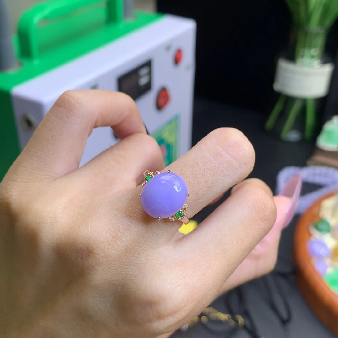福***宝颈饰18K金镶嵌翡翠