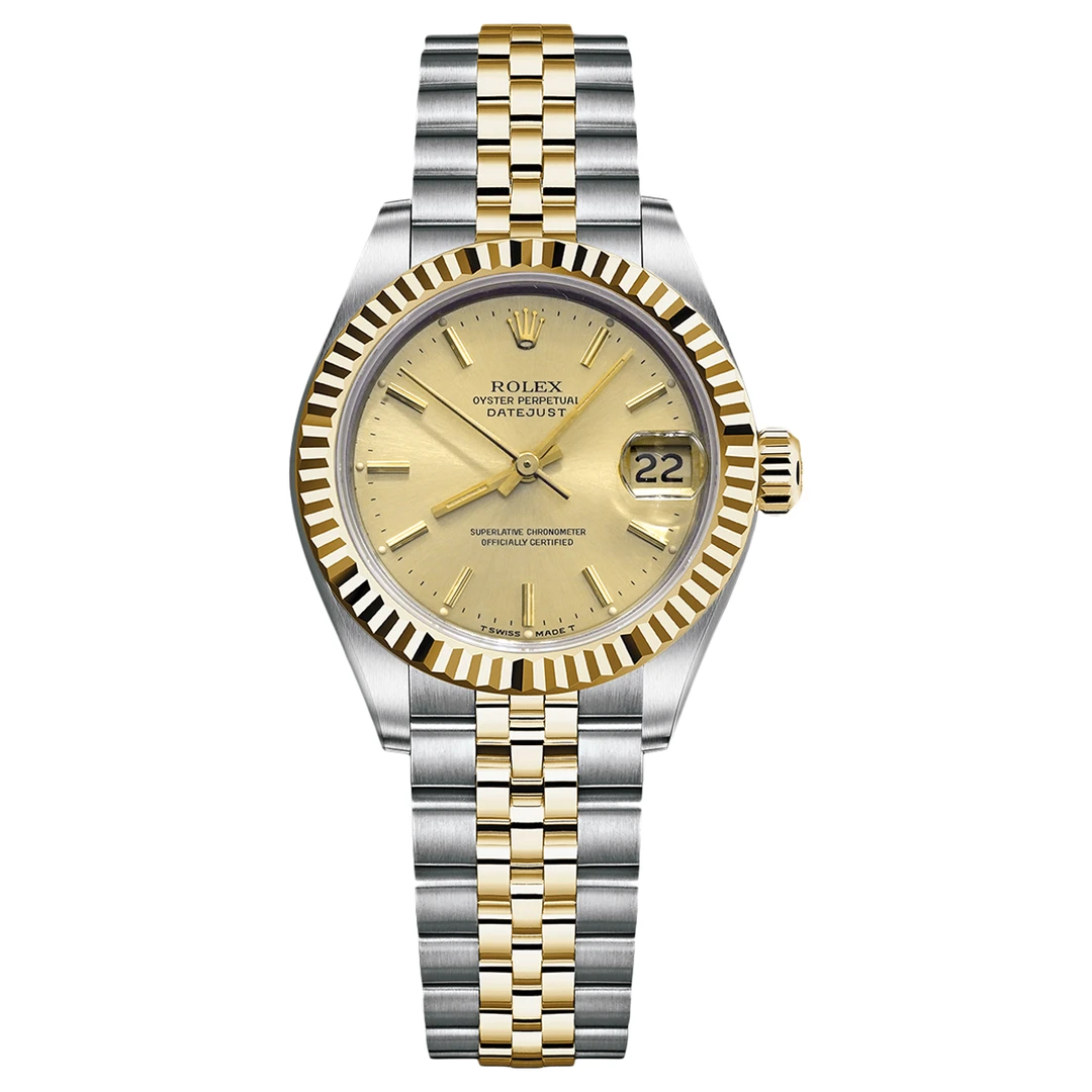99新 Rolex/劳力士 女装日志型系列68273金盘腕表/WHP035674