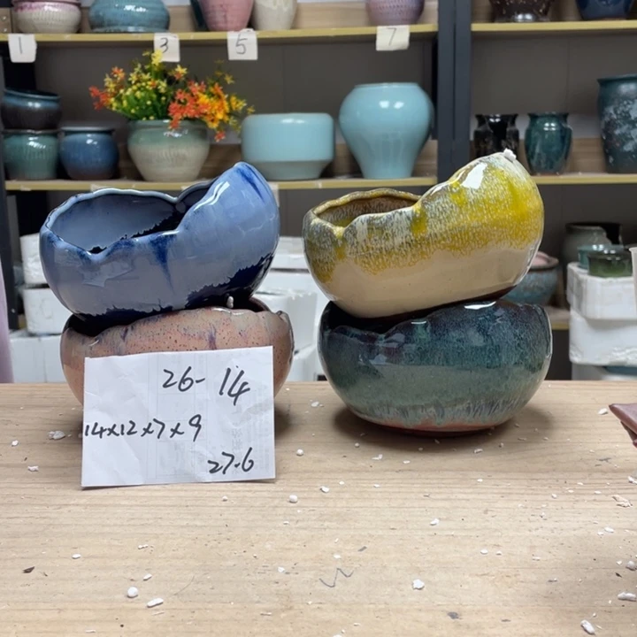 紫砂花盆多肉花盆微瑕14