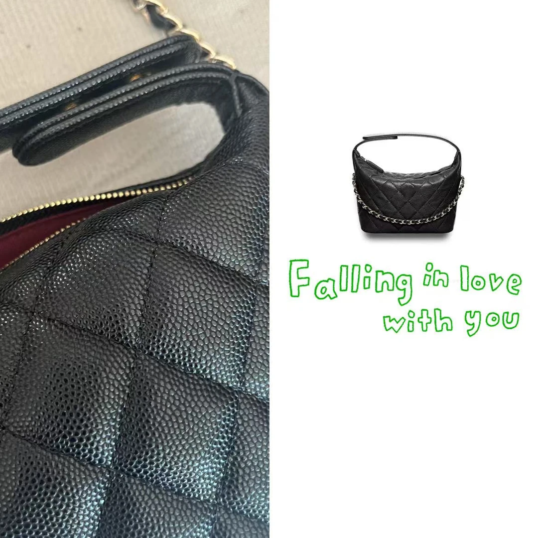 2025春款牛皮鱼子酱饭盒链条包