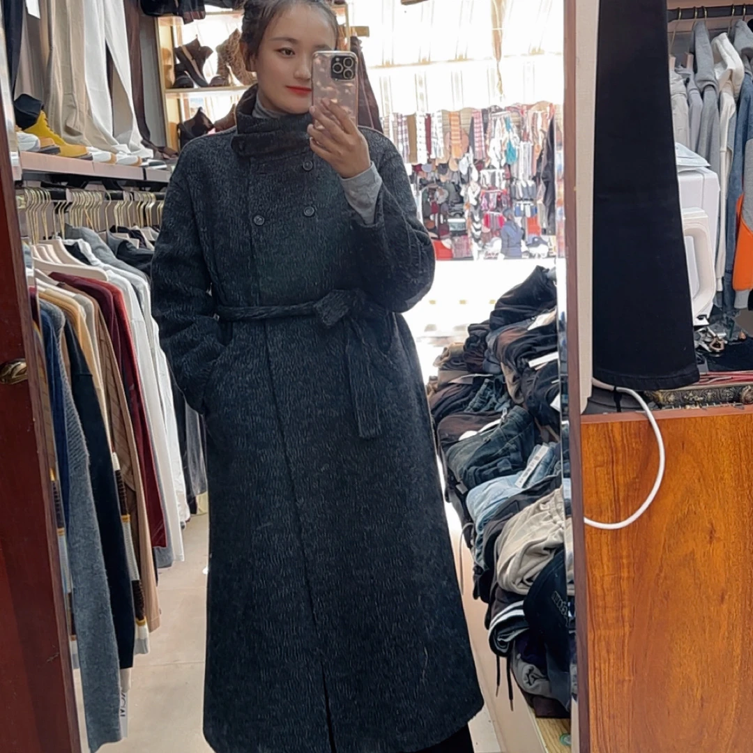 高级感立领双面呢羊绒大衣2025秋冬显瘦一领三穿女士毛呢外套