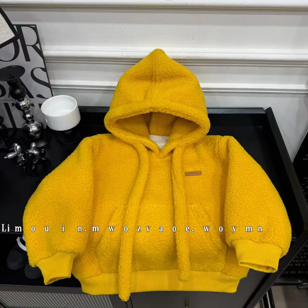 【加绒加厚】2025冬款儿童带帽加厚卫衣男女童加绒卫衣休闲韩版保暖