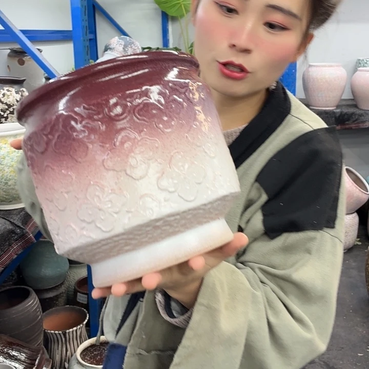 18×19 -粗陶花盆有孔-买买买