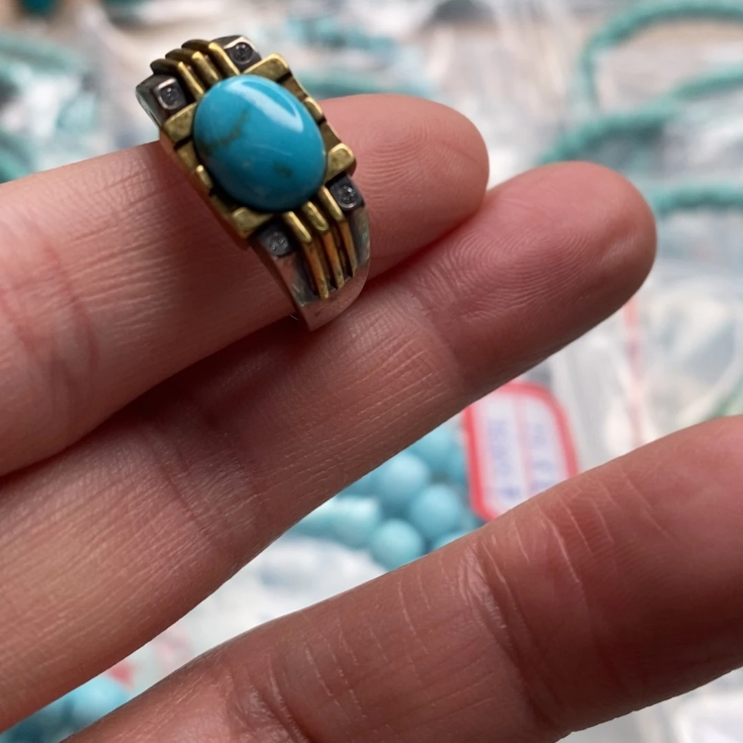 绿松石银S925镶嵌珠宝奇石