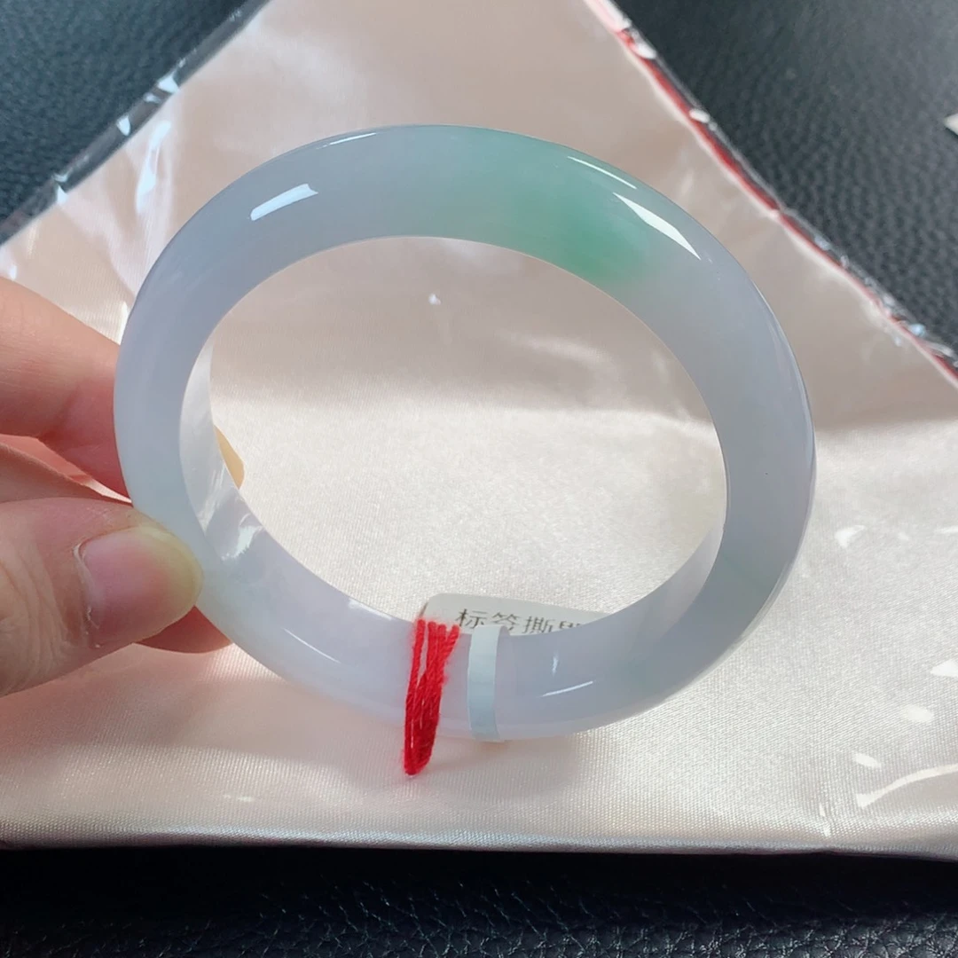 翡翠手镯未镶嵌缅甸天然翡翠手镯57圈口