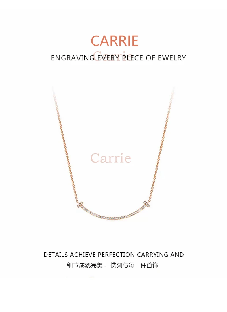 合金手链 【Carrle轻奢】微笑满钻轻奢时尚项链