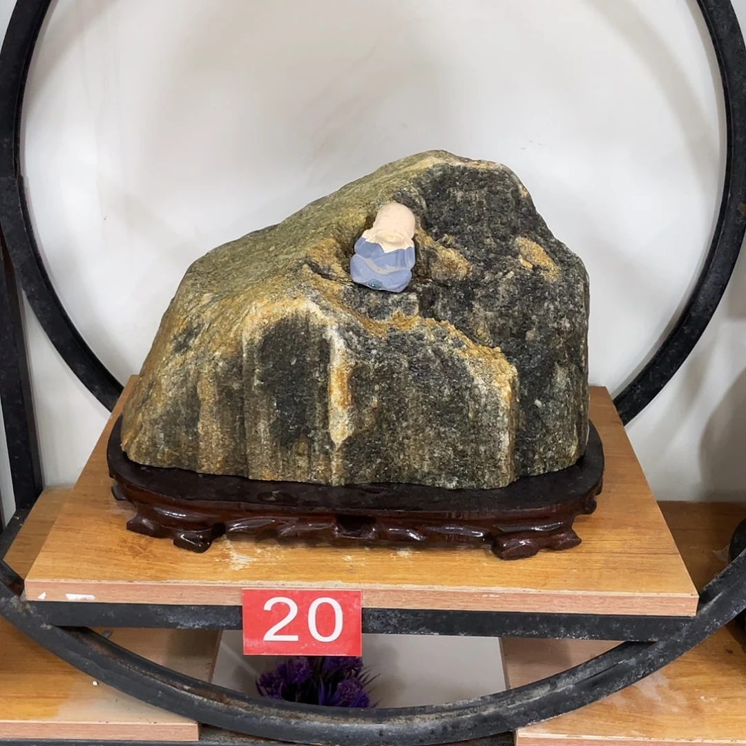 遥***妈石材靠山石平安石摆件