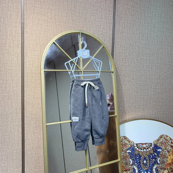 AD614   宝宝深灰色休闲单裤子  秋款