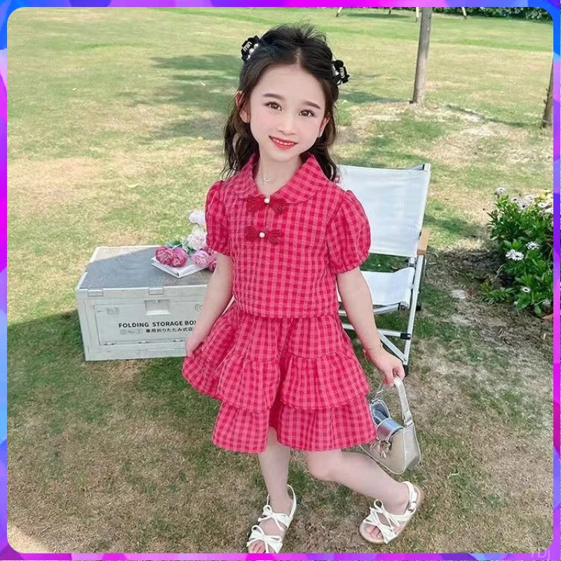2025时髦女孩儿童夏装裙子套装新款女童洋气夏季中国风网红两件套