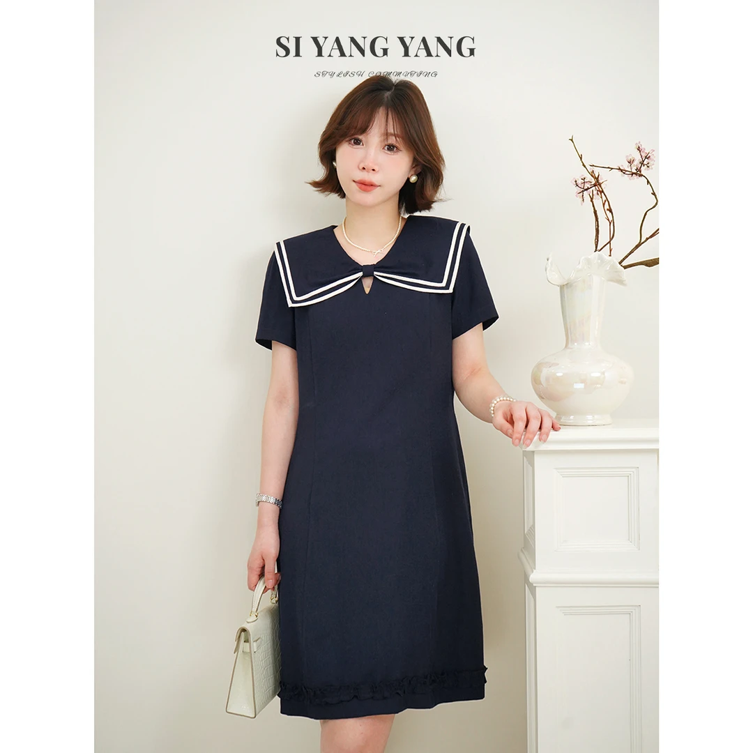 SIYANG超柔亚麻新款透气轻薄亲肤减龄连衣裙LYQ505A010SYY