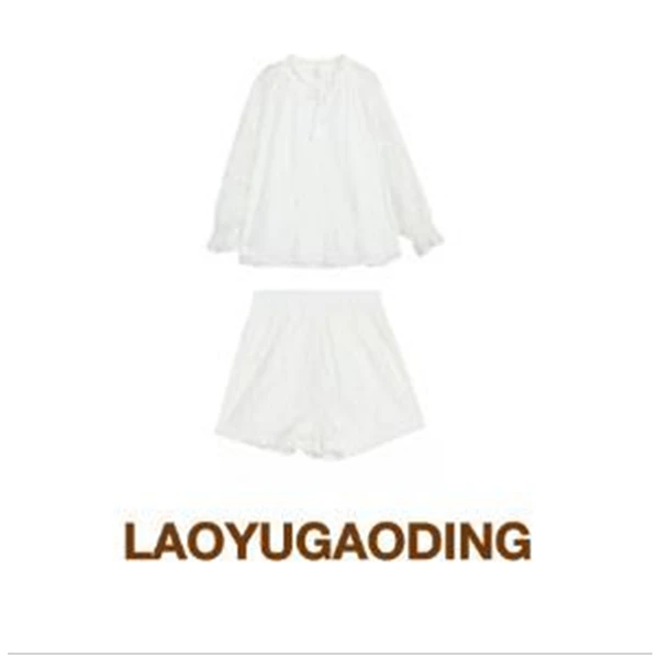 【LAOYUGAODING】高品质-23605夏季新中式套装时尚休闲短裤套装轻奢