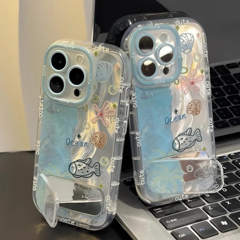 线条小鱼侠适用iphone16手机壳苹果华为vivo小米OPPO荣耀防摔套