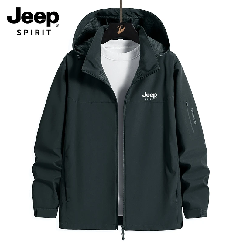 JEEP吉普冲锋衣男士2025秋冬季休闲保暖户外防风大码夹克上衣外套