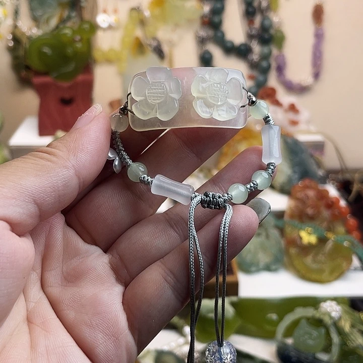 蛇纹石玉未镶嵌手链