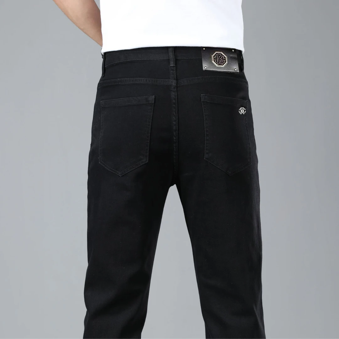 黑色牛仔裤男款秋季宽松男士弹力休闲直筒裤2025裤子网红款男孩