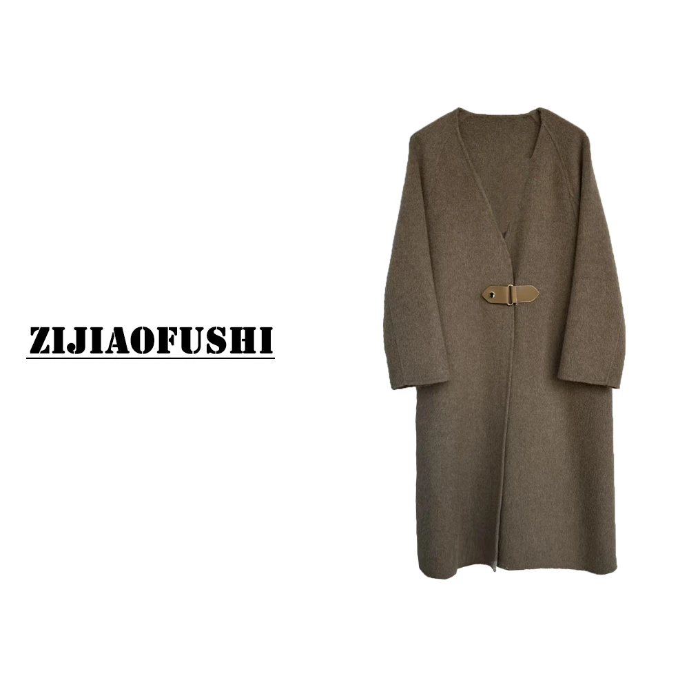 HLJ 紫娇服饰   ZX-8619   时尚双面呢外套   5