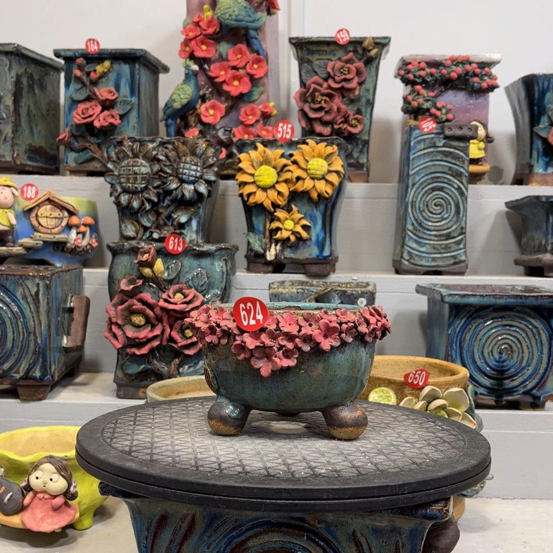 陶瓷微瑕624 新年陶然花器